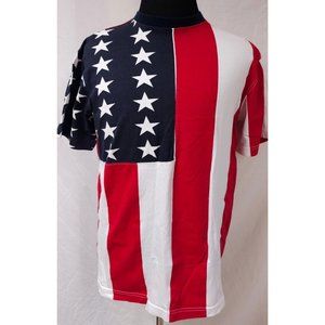 Sun River Mens Medium American Flag Patriotic Stars and Stripe T-Shirt